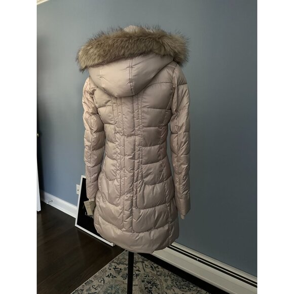 NWT Larry Levine Quilted Puffer Down Coat with Sherpa Lining Sz XS - Picture 2 of 9